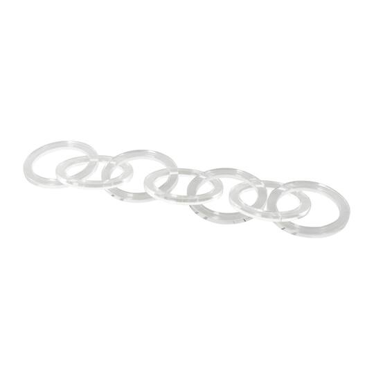 21" Clear Acrylic Plastic Chain Circular Link Sculpture